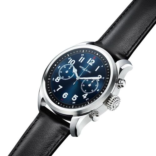 Relógio Montblanc Summit 2 com Pulseira de Couro e Mostrador Azul ...
