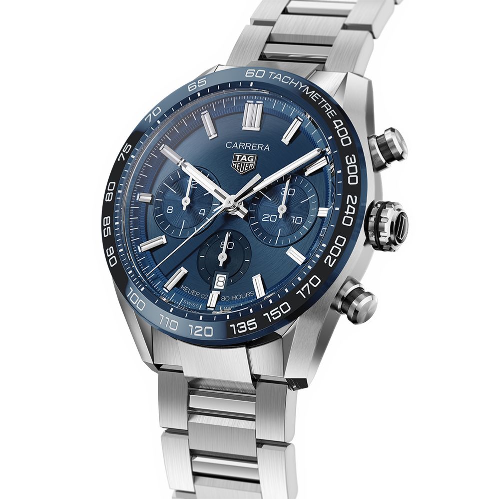 Relógio TAG Heuer Carrera Prata e Azul CBN2A1A.BA0643 Bergerson Joias