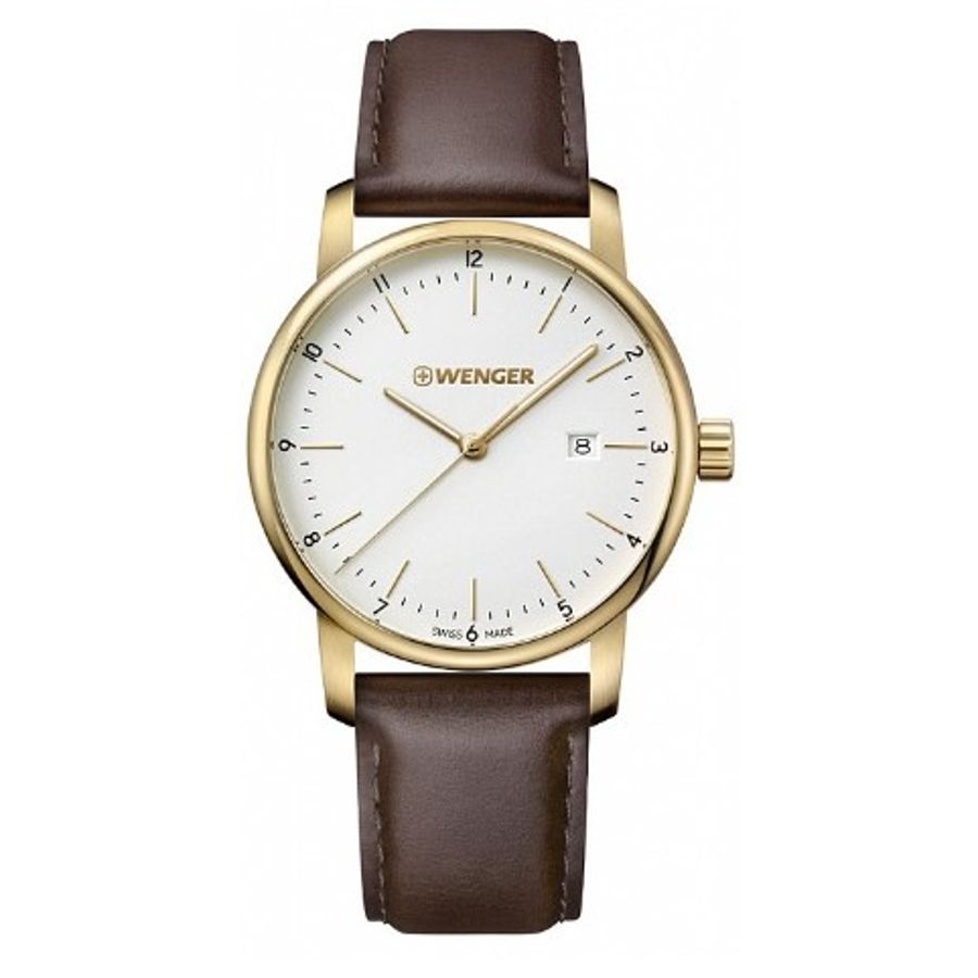 Relogio-Masculino-Wenger-Urban-Classic-Dourado-e-Marrom