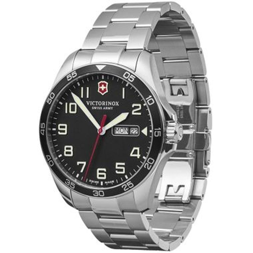 Victorinox Orologio Uomo FieldForce GMT - 42 Mm - Swiss Made - Quarzo - Impermeabile 100 M - Cinturino Arancione - 2